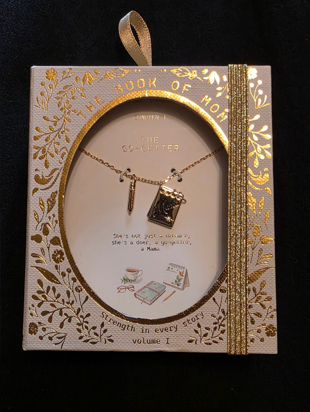 The Book Of Mom Necklace In Gold